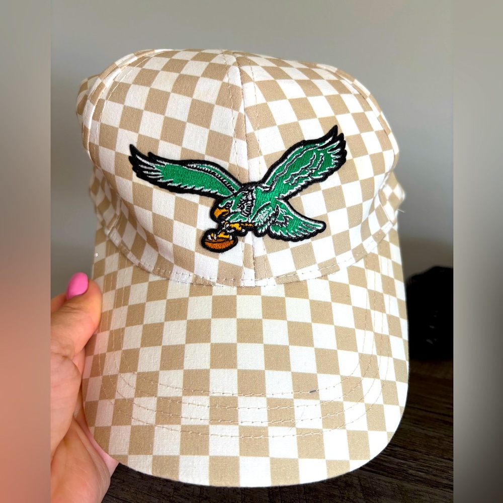 Checkered eagles hat
